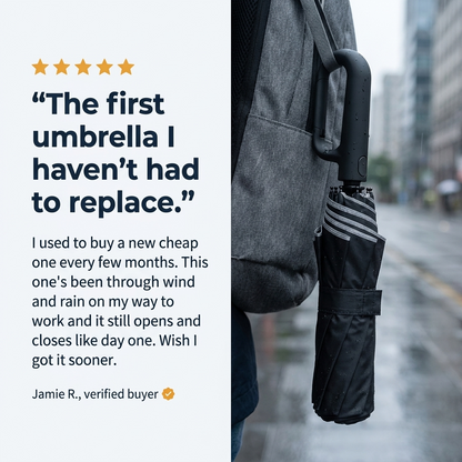 StormShield™ Windproof Auto-Open Umbrella